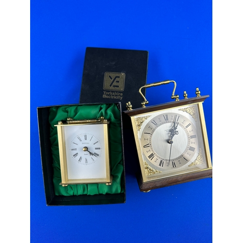 324 - Two Estyma Quartz Carriage Clocks