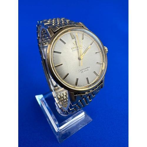 87 - 1968 9ct Gold Case Omega De Ville Seamaster Automatic Gentleman's Wrist Watch. Complete with box, re... 