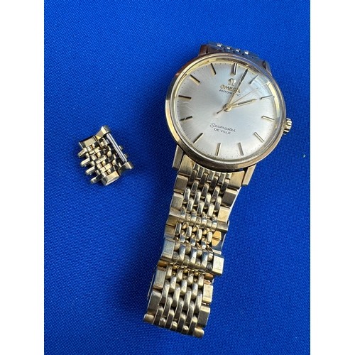 87 - 1968 9ct Gold Case Omega De Ville Seamaster Automatic Gentleman's Wrist Watch. Complete with box, re... 