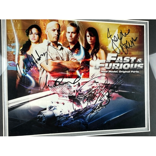 180 - Fast & Furious Limited Edition Collage featuring Facsimile Signatures of the Cast - 310 of 500