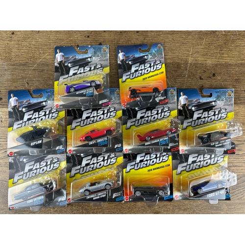 115 - 10 Fast & Furious Mattel Cars in Sealed Blister Packs