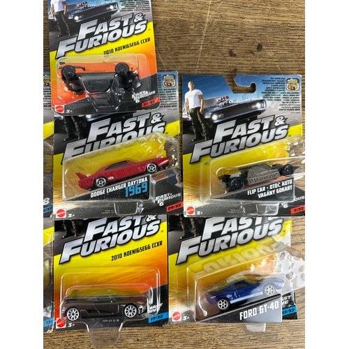 115 - 10 Fast & Furious Mattel Cars in Sealed Blister Packs