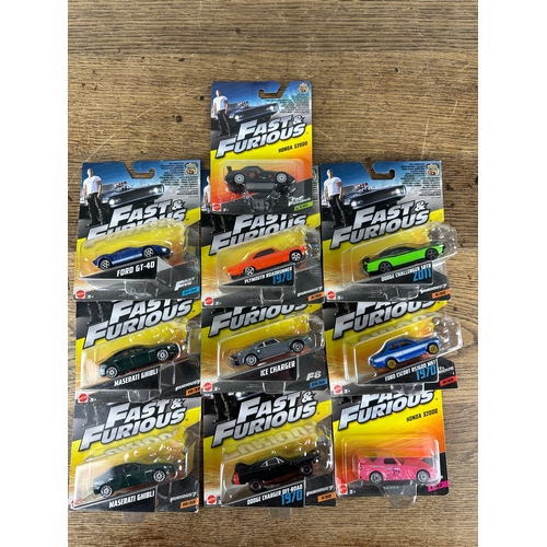 177 - 10 Fast & Furious Mattel Cars in Sealed Blister Packs