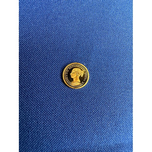 42 - 585 14ct Gold Miniature Coin .49g