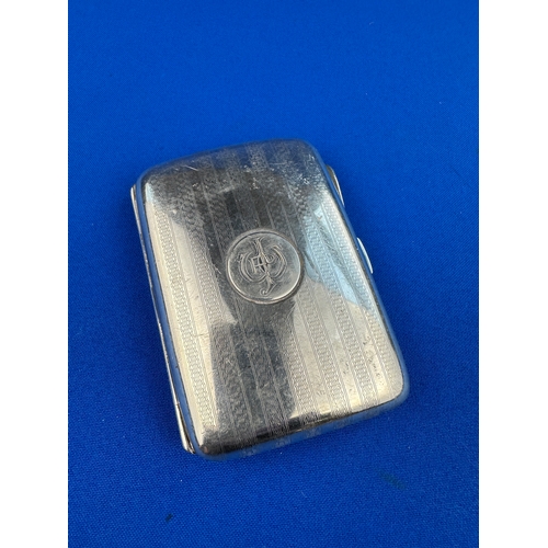 67 - Hallmarked Silver Cigarette Case 79g