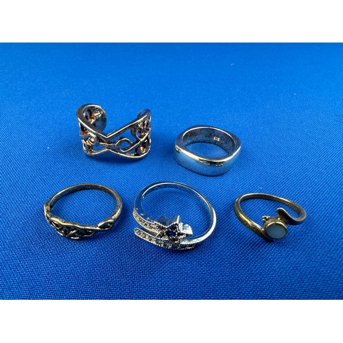 342 - Five 925 Silver Rings