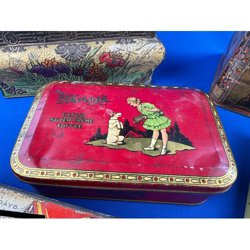 199 - Quantity of Antique & Later Tins including Colman's Mustard, C.W.S. Crumpsall Biscuits, Properts Dub... 