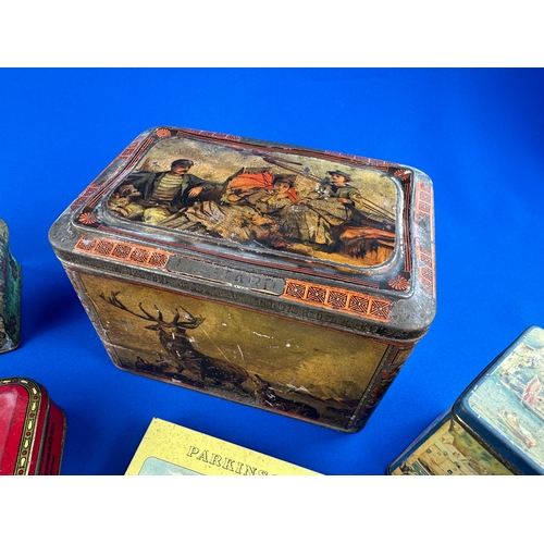 199 - Quantity of Antique & Later Tins including Colman's Mustard, C.W.S. Crumpsall Biscuits, Properts Dub... 