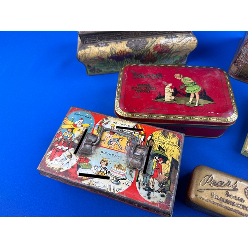 199 - Quantity of Antique & Later Tins including Colman's Mustard, C.W.S. Crumpsall Biscuits, Properts Dub... 