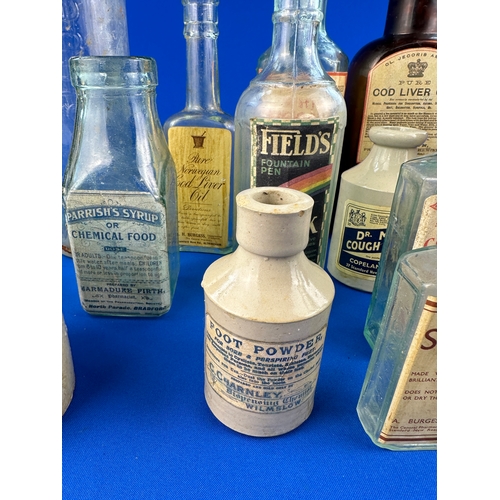 204 - Collection of Vintage Jars & Bottles with Labels