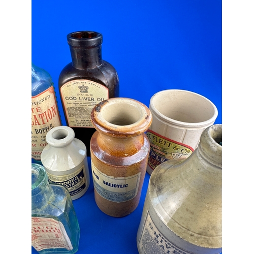 204 - Collection of Vintage Jars & Bottles with Labels