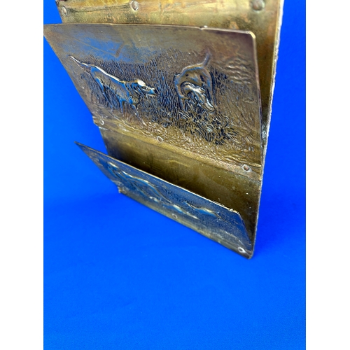 294 - Victorian Repoussé Brass Letter Holder