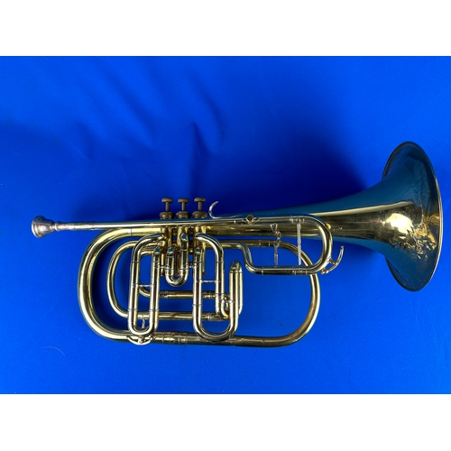 328 - A Brass Trumpet / Flugelhorn marked Lafleur and Imported by Boosey & Hawkes