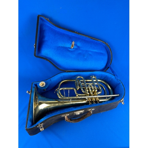 328 - A Brass Trumpet / Flugelhorn marked Lafleur and Imported by Boosey & Hawkes