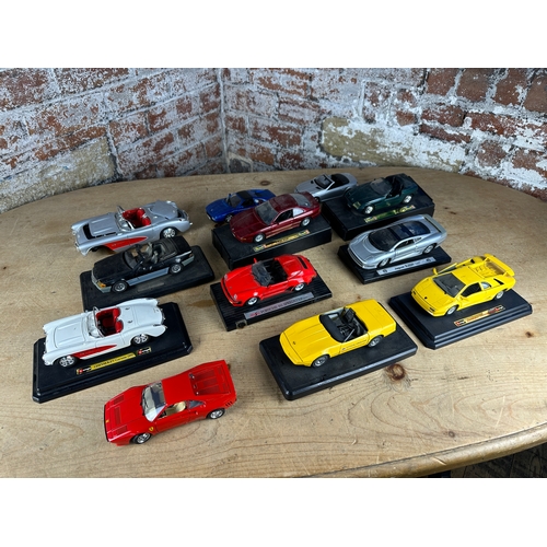 95 - Collection of Various Larger Scale Die Cast Vehicles in Various States - Maisto, Bburago, Revell etc... 