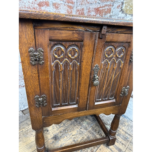 491 - Vintage Oak Pot Cupboard