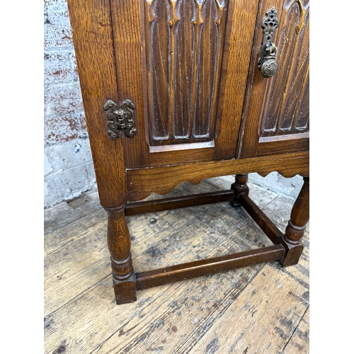 491 - Vintage Oak Pot Cupboard