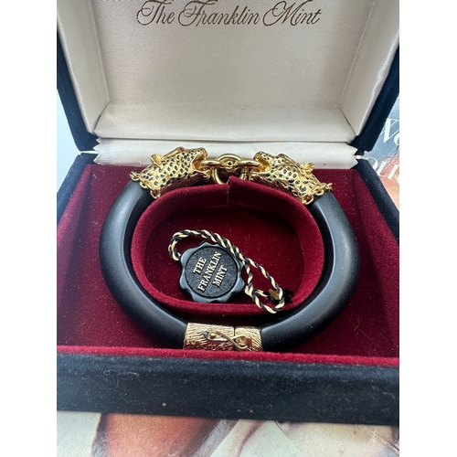 Bracelet argent avec trèfles à 4 feuilles noirs