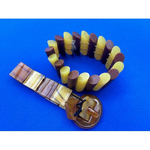 5 - 2 Catalin Bakelite Type Early Plastic Bracelets...