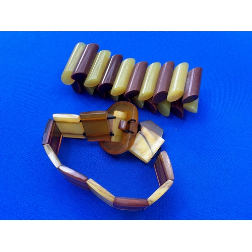 5 - 2 Catalin Bakelite Type Early Plastic Bracelets...