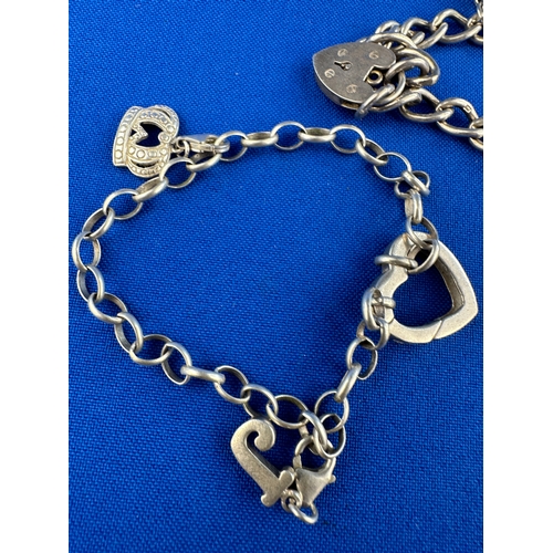 5 - Two Silver Charm Bracelets 28.75g