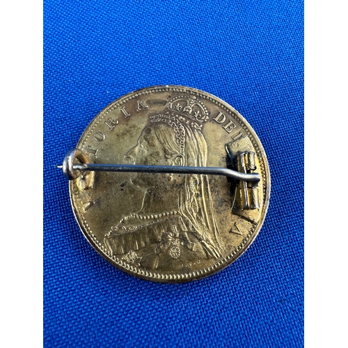 14 - 1887 Silver Coin Brooch