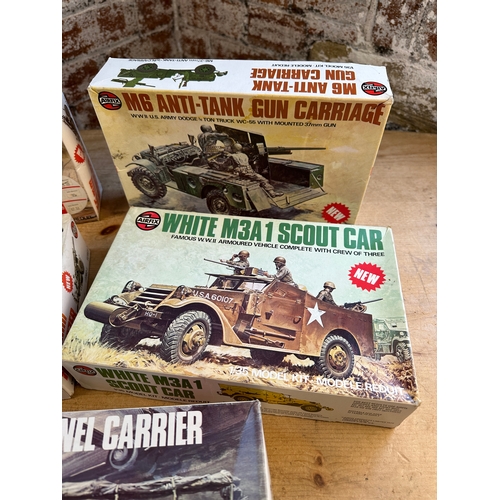 98 - Vintage Airfix Kits: Five Military Vehicles & Artillery Models