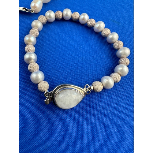 29 - Two Bracelets - Pearl TGGC & Mother of Pearl