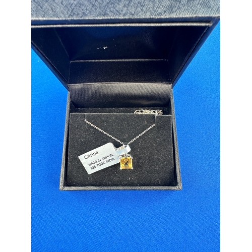 33 - 925 Silver & Citrine Necklace