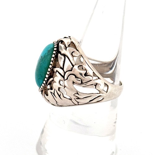 11 - 925 Silver & Turquoise Ring size P