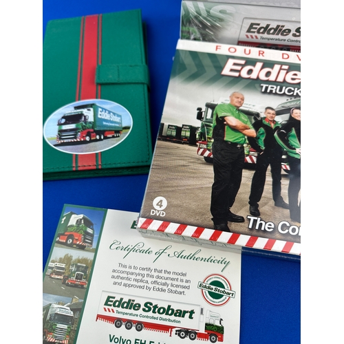 108 - Two atlas Editions Eddie Stobart Trucks Sealed with COAs & Other Collectable Eddie Stobart Items