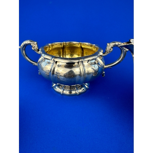 32 - George IV Hallmarked Silver Three Piece Tea Set. Edinburgh 1829 by James McKay 1480g