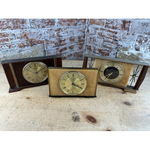 39 - Three Mid Century Metamec Mantle Clocks