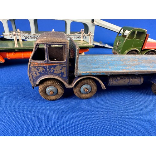 92 - Four Vintage Dinky Die Cast Supertoys Trucks including 3x 8 Wheel Foden Trucks & Pullmore Car Transp... 