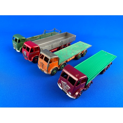 93 - Four Vintage Dinky Die Cast Supertoys 8 Wheel Foden Trucks