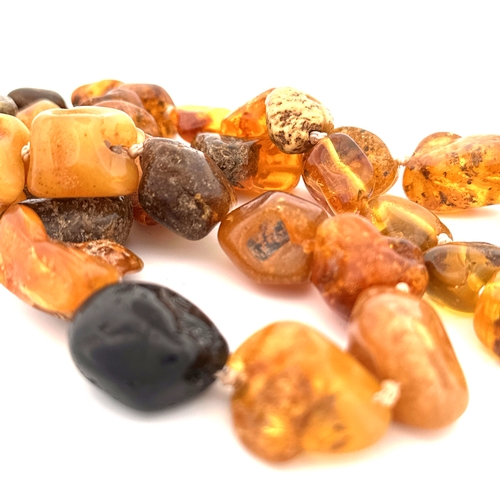 9 - Raw Baltic Amber Bead Necklace