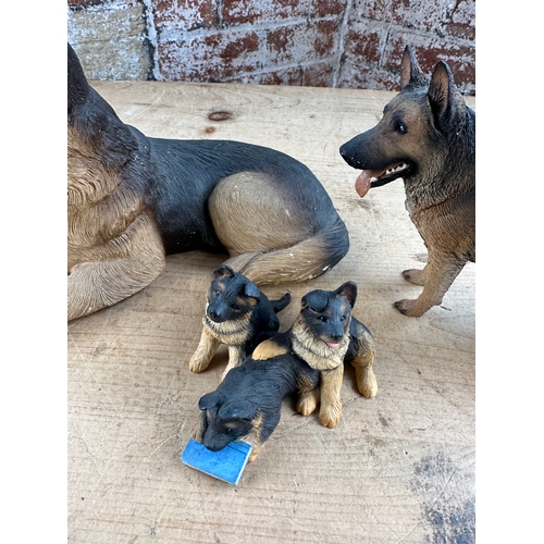 235 - Trio of German Shepherd Dog Figures