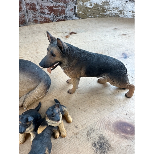 235 - Trio of German Shepherd Dog Figures