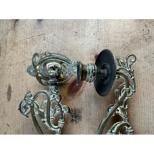 238 - Pair of Vintage Brass Wall Candle Sconces