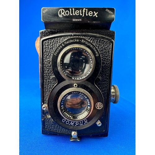 Franke & Heidecke Rolleiflex Compur Camera, with Zeiss Tessar 75 mm f3 ...