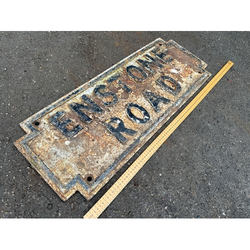 145 - Enstone Road Cast Iron Street Sign