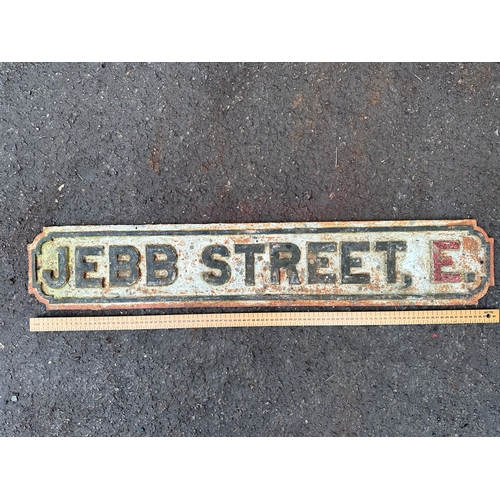 146 - Jebb Street Cast Iron Street Sign