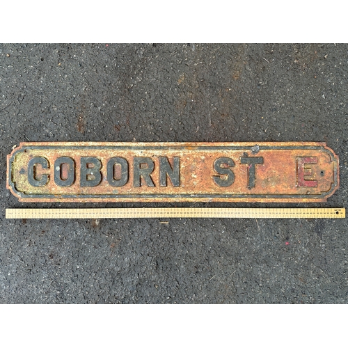 148 - Coborn Street Cast Iron Street Sign