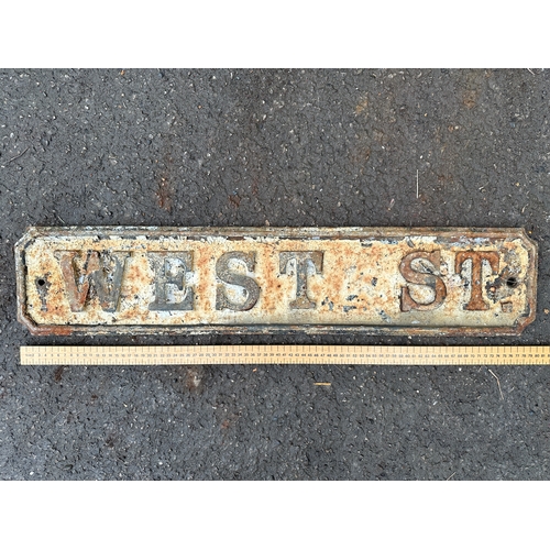 149 - West St. Cast Iron Street Sign