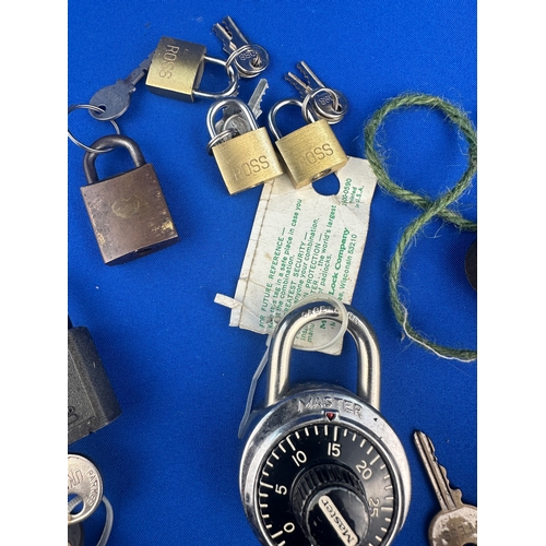 210 - Group of Vintage Padlocks with Keys