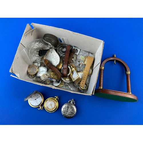 121 - Box of Pocket Watches & Spares etc