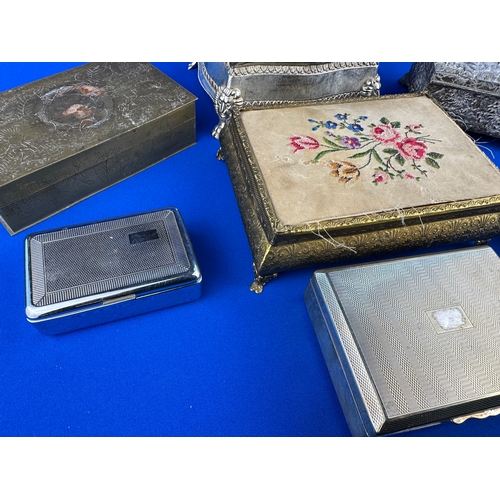 177 - Collection of Jewellery, Trinket and Cigarette Boxes