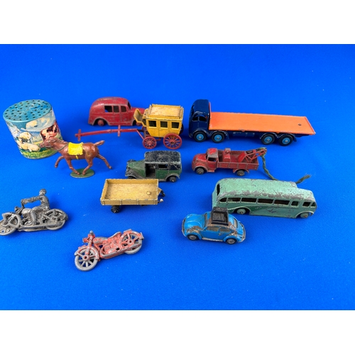 113 - Group of Vintage Dinky & Corgi Playworn Diecast Vehicles including Dinky Foden 8 Wheel Truck