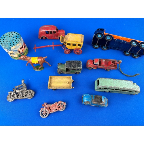 113 - Group of Vintage Dinky & Corgi Playworn Diecast Vehicles including Dinky Foden 8 Wheel Truck