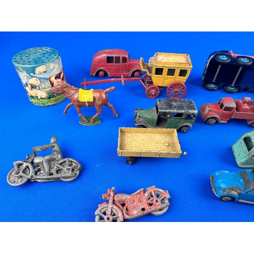 113 - Group of Vintage Dinky & Corgi Playworn Diecast Vehicles including Dinky Foden 8 Wheel Truck